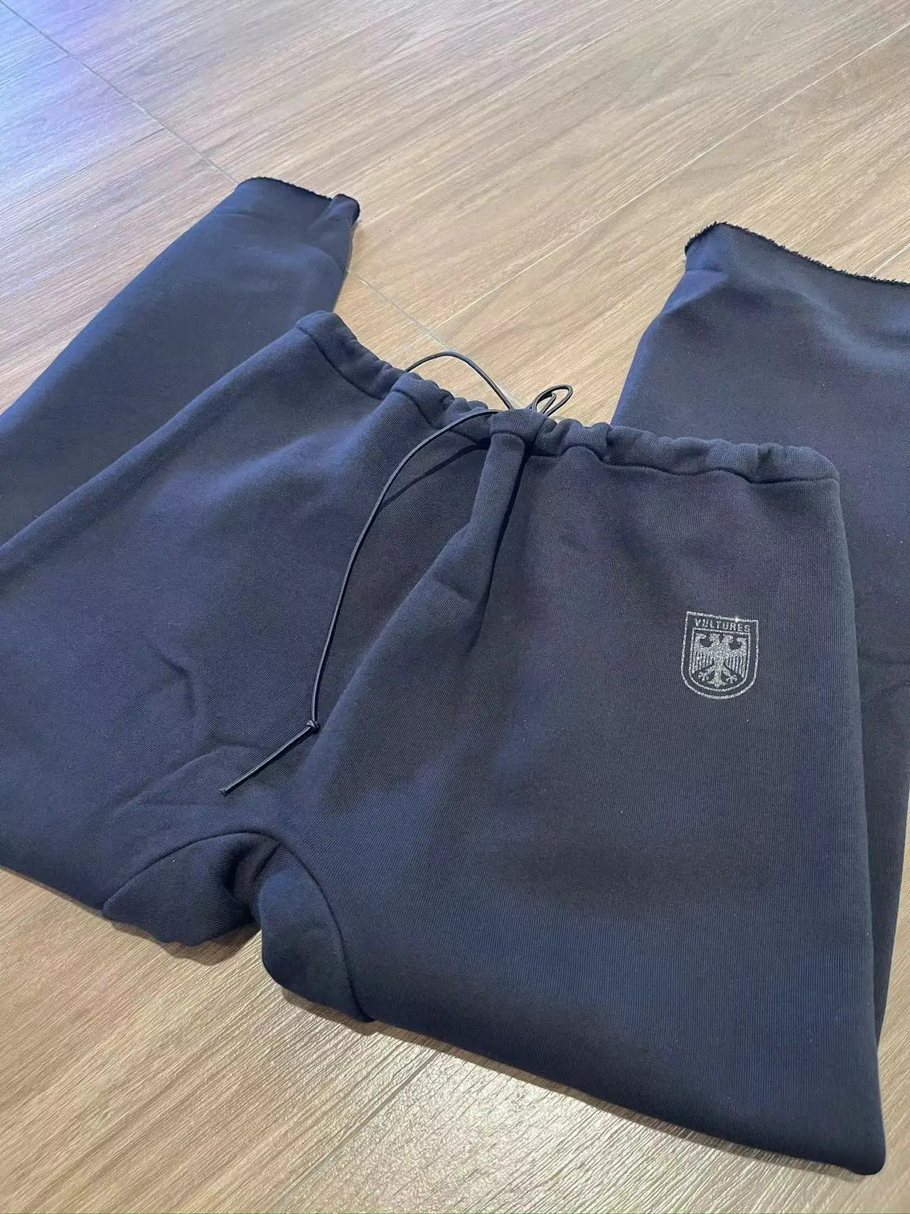 Preto vintage buitres yzy kanye west sweatpants das mulheres dos homens 1:1 melhor qualidade retro solto calças vintage jogger calças com cordão