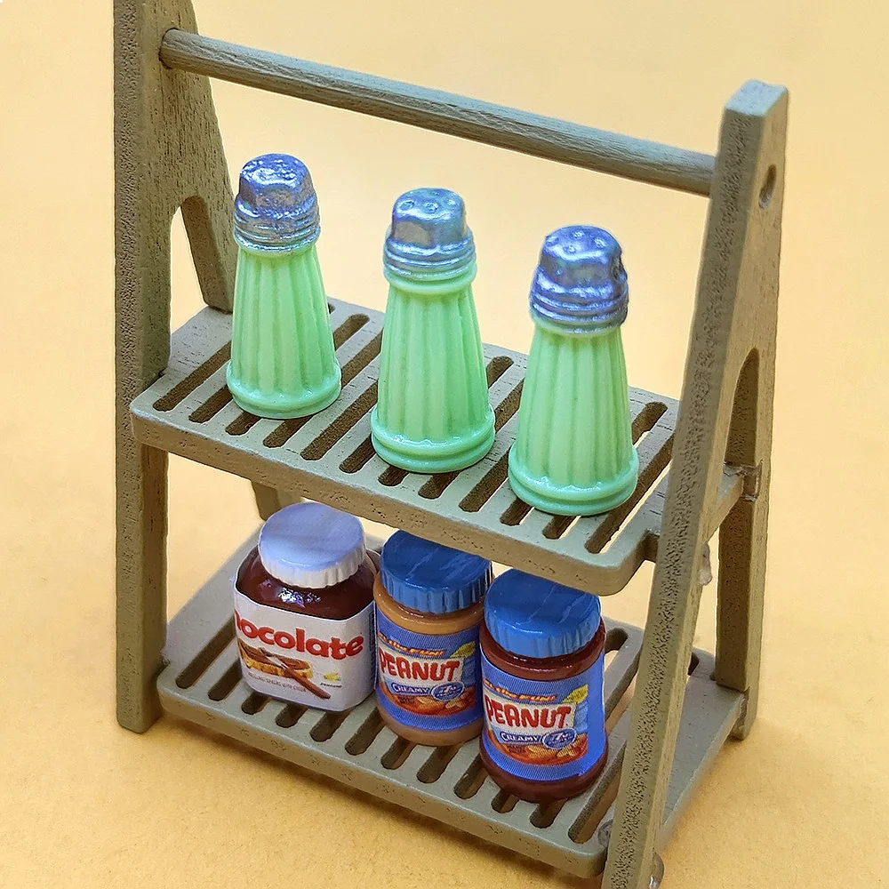 100 Piezas de Mini Botellas de Mantequilla de Maní y Mermelada de Chocolate Kawaii, Decoración para Casa de Muñecas, Accesorios DIY para Llaveros y Joyería