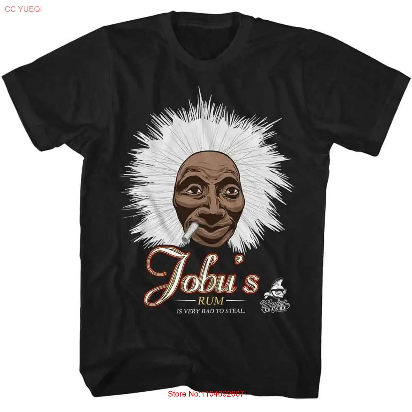Major League Jobu's Rum Black Classic T Shirt vintage Washed Breathable Casual Top For Everyday Wear Stretched Versatile