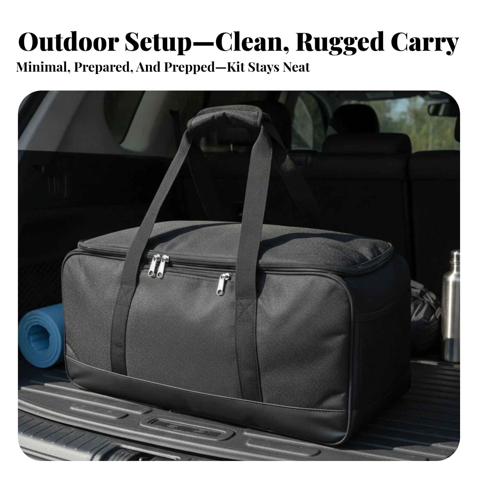 Camping Organizer Bag Structured Outdoor Storage Bag Utility Case Long-Lasting Moisture-Proof for Campers, Picnics
