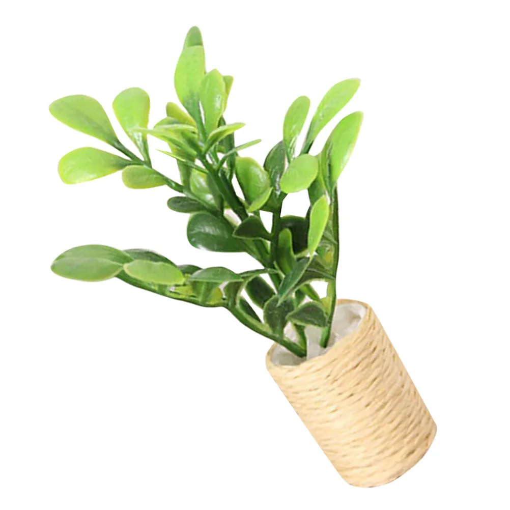 

Miniature Potted Plant Mini Bonsai Decoration Compact Smooth Surface Perfect for Mini House Landscape Micro Garden Bonsai Decor