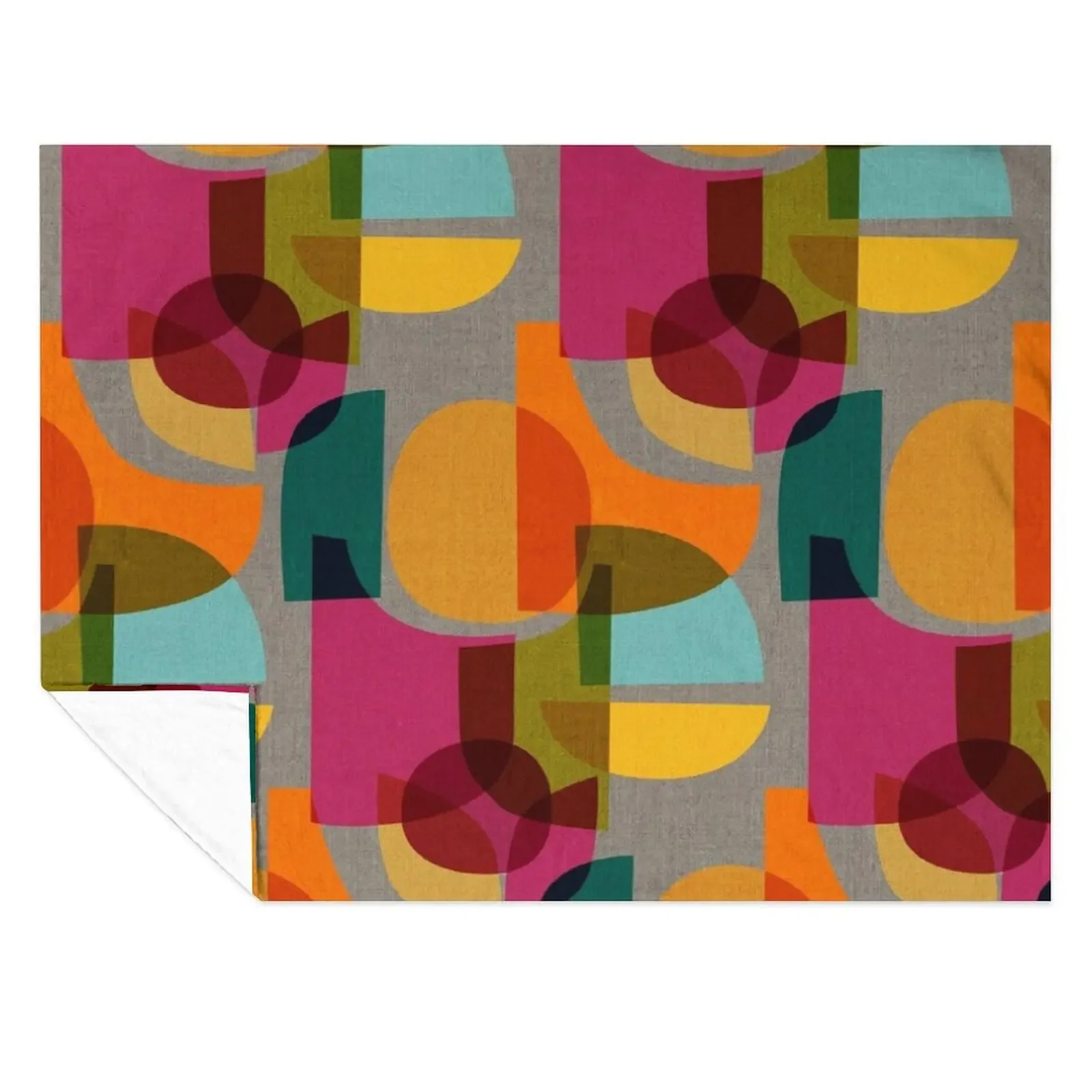 

Mid Century Kaleidoscope Throw Blanket Flannels Stuffeds Thin Plaid Blankets