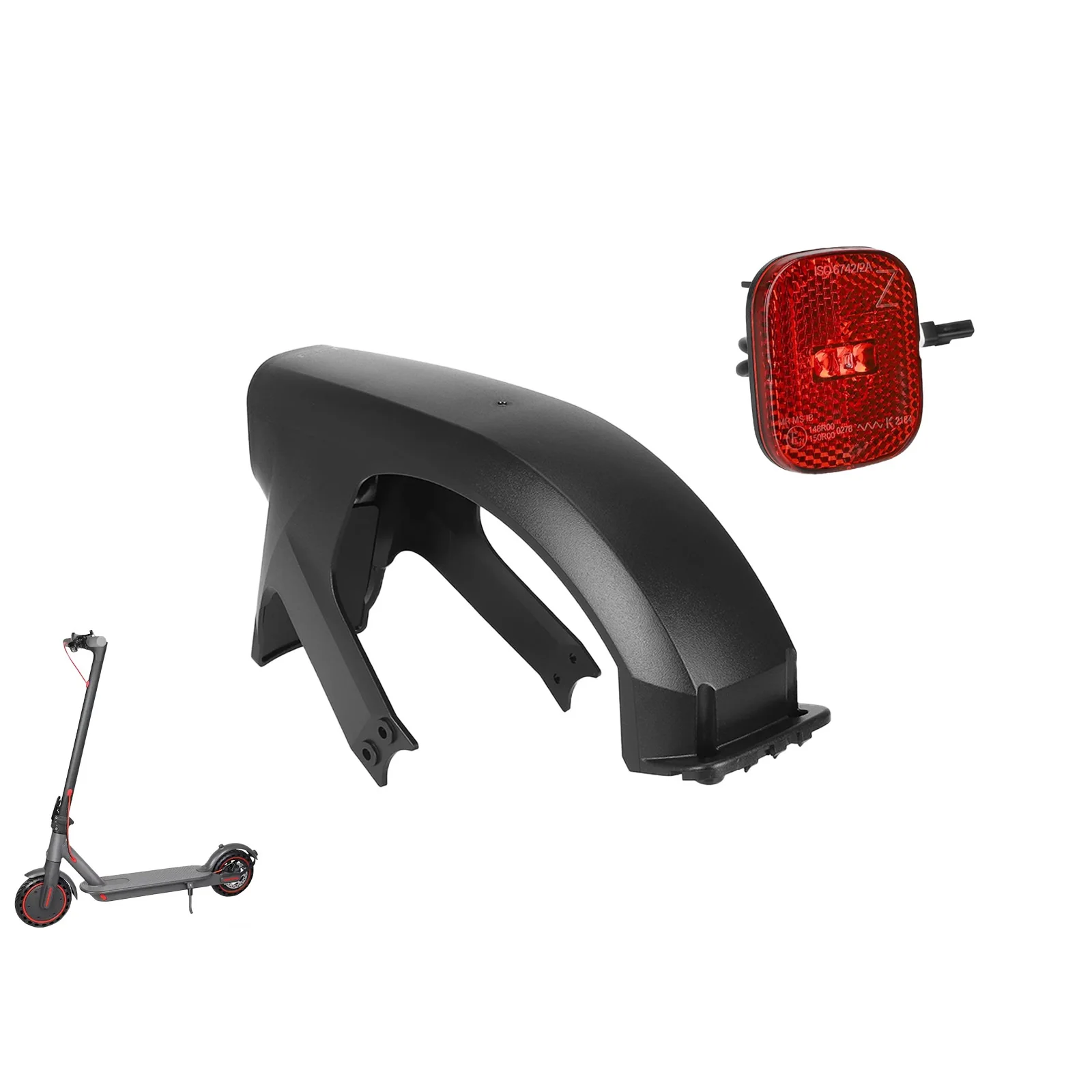 

Rear Fender with Tail Light and Splash Guard Kit For Ninebot F3/F3 Pro Electric Scooters