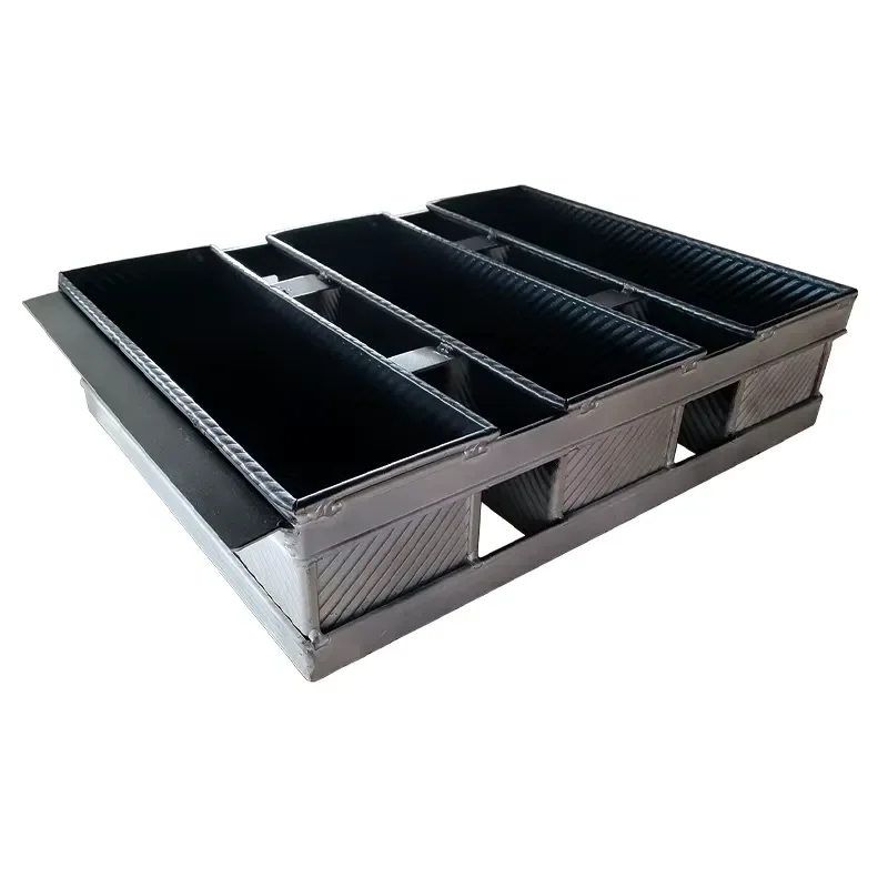 Commercial Aluminum Bread Pan 4 Belt Non Stick Baking Tray Food Grade Durable Loaf Tin Custom Size Professional Kitchen
