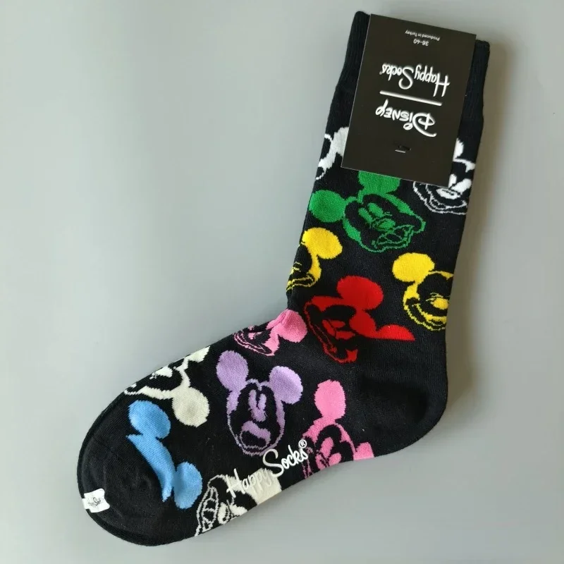 New Disney Mickey Happy Socks for Women Mans Socks Autumn Winter Warmth Christmas Stockings Gifts Donald Duck Fashions Socks