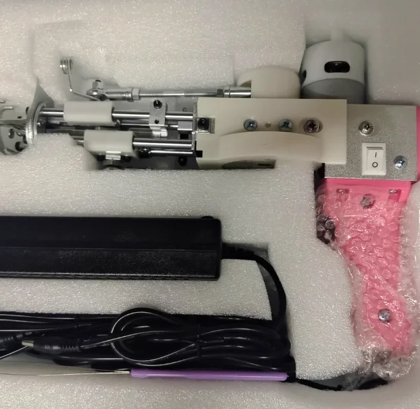 

Adjustable 25-45mm Tufting Gun for Loop & Cut Pile Rugs, Electric Carpet Machine with 2-in-1 Nozzle for DIY Starter Kits