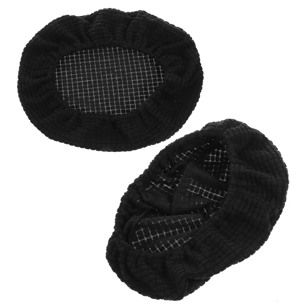 2Pcs Elastic Thickened Headrest Cover for Office Home Computer Swivel Chair Stain Resistant Half Wrap Design Easy Install