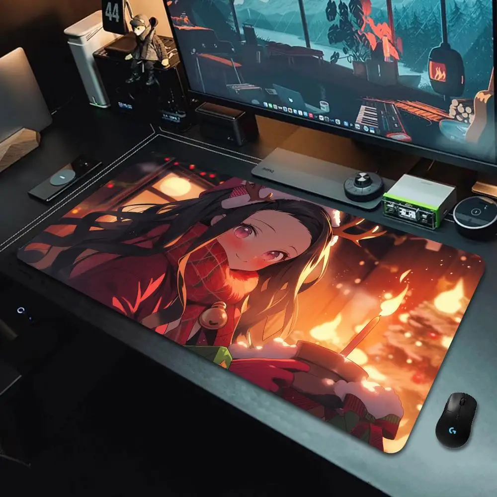 

Аниме Demon Slaye Коврик для мыши Tanjirou Nezuko Mitsuri Hashira XXL Коврик для мыши Манга Компьютерная клавиатура для ноутбука Аксессуары Настольный коврик