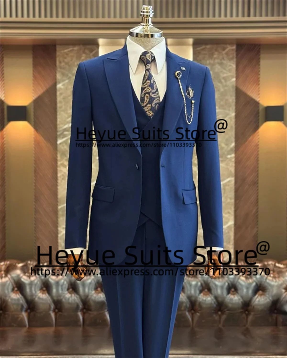 Bright-colored Orange Elegant Men Suits Slim Fit Custome Groom Wedding Tuxedos 3 Pieces Sets Luxuly Male Blazer Costume Homme