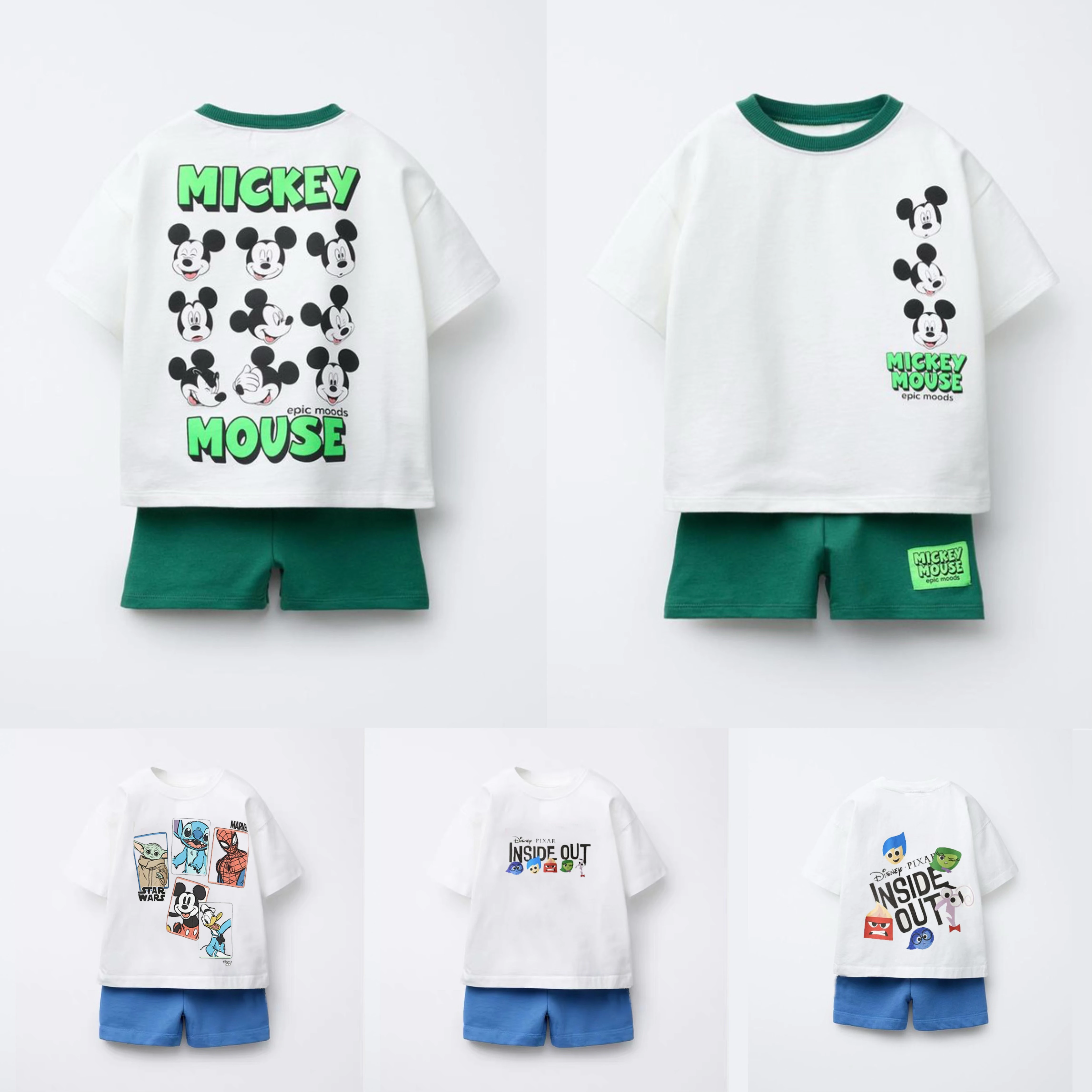 

Short Sleeve Two Piece Set 2025 Summer Costume Kids Boys Cartoon TShirt Blue Shorts Fashion Casual Loose T-shirt+Shorts Suits