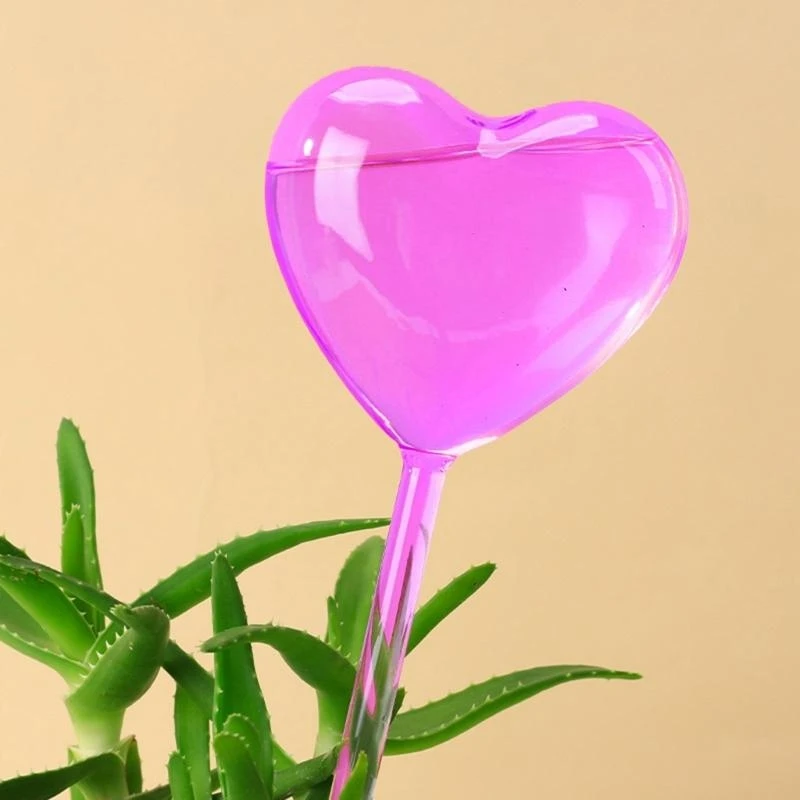 Plant Glass Watering Globes Heart Watering Bulbs Devices Plant C5AD