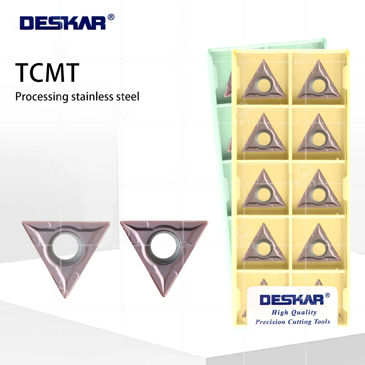 

DESKAR 100% Original Processed Stainless Steel TCMT090204 LF6018 TCMT090204LF6118 CNC Lathe Triangular Inner Hole Turning Blades