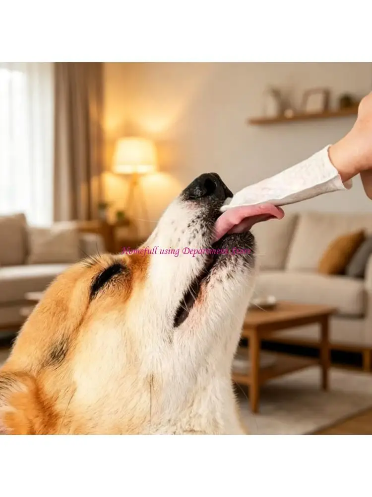  200pcs White Fabric Pet Finger Covers for Regular Cleaning Routines Daily