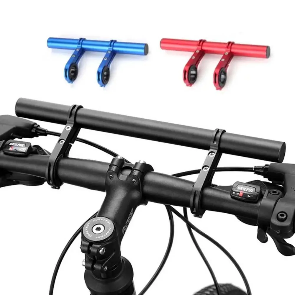 20cm Aluminum Alloy Bicycle Handlebar Extended Bracket Mountain Bike  Front Light Bracket Extender Rack Parts