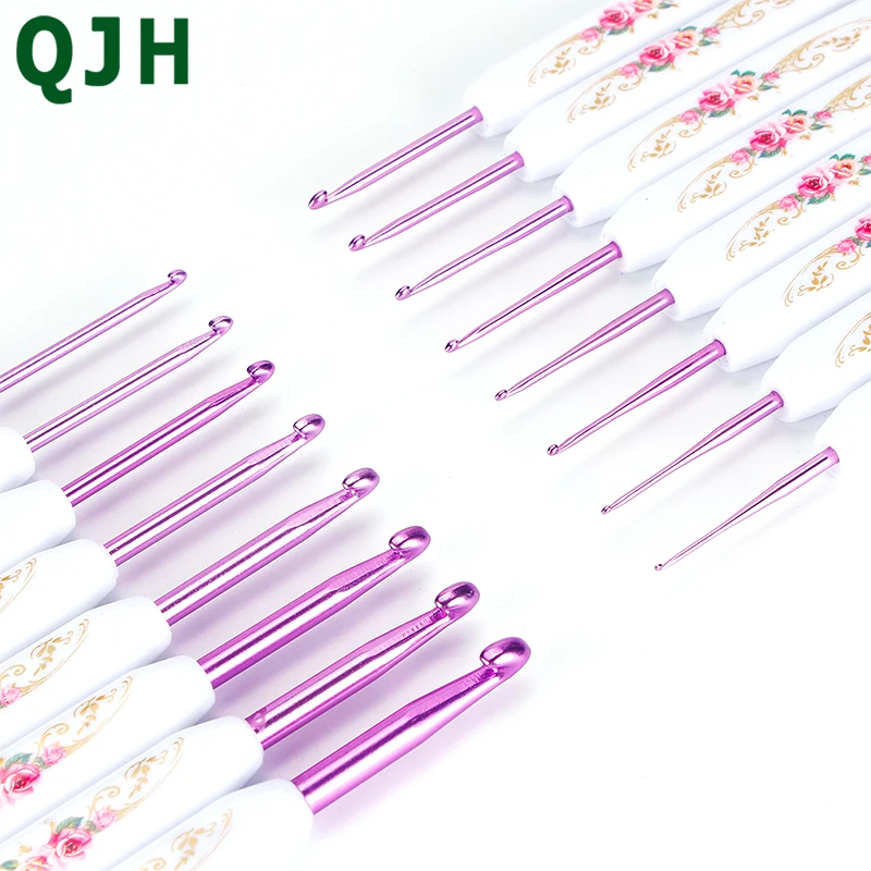 

1Set ABS Plastic Handle Crochet Hooks Set Needle Handmade DIY Hook Head Crochet Sweater Weaving Knitting Sewing Tool