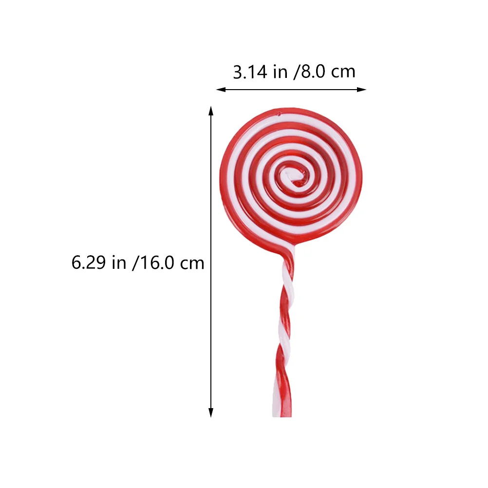 

4Pcs Xmas Festival Decor Lollipop Pendant Compact Size Good Quality Christmas Adornment Christmas Lollipop Decor