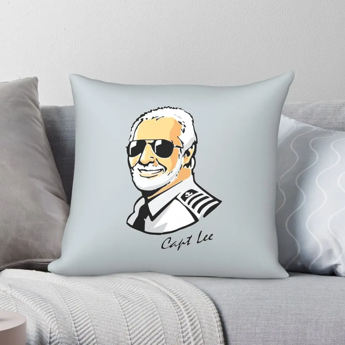 Captain Lee Rosbach Cool Square Pillowcase Polyester Linen Velvet Creative Zip Decor Throw Pillow Case Home Cushion Cover