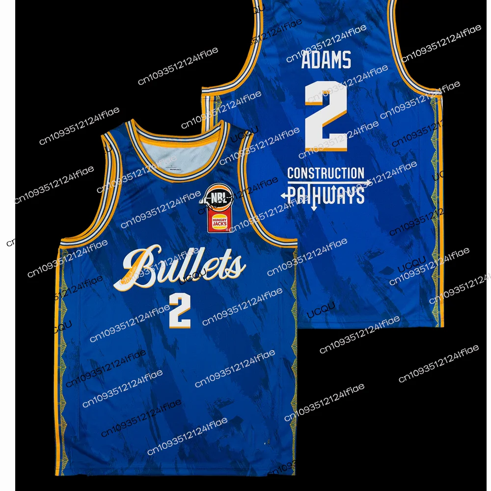 بريسبان الرصاص 25/26 المنزل كرة السلة جيرسي 2025 كرة السلة الأسترالية الكبار الرجال الرياضة سريعة الجافة سترة مروحة خاصة جيرسي كيت