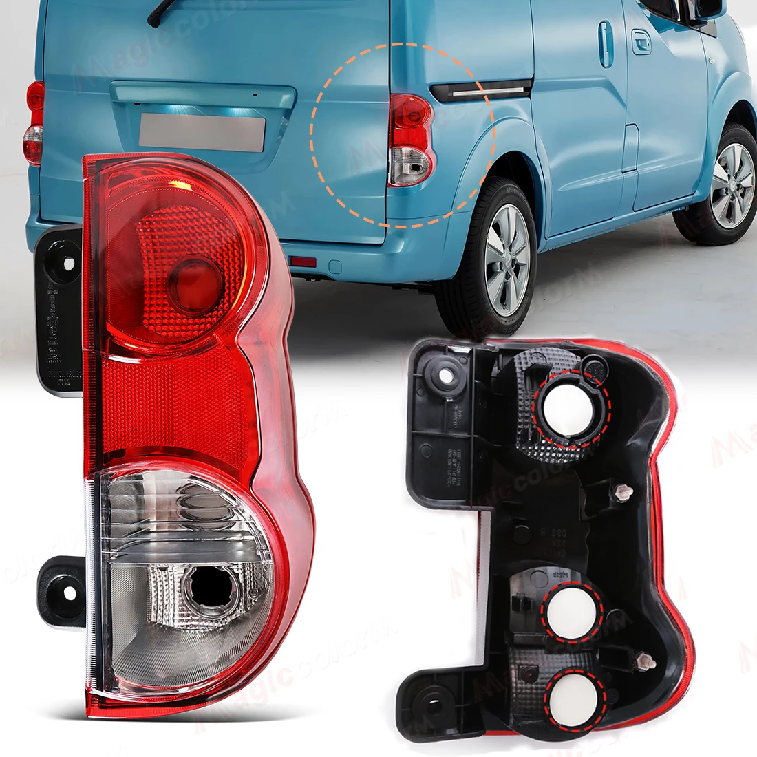 

Для Nissan NV200 2009 2010 2012 2013 2014 2015 2016 2017 2018 2019 задний фонарь без лампы задняя противотуманная фара крышка 26550-JX00A ﻿