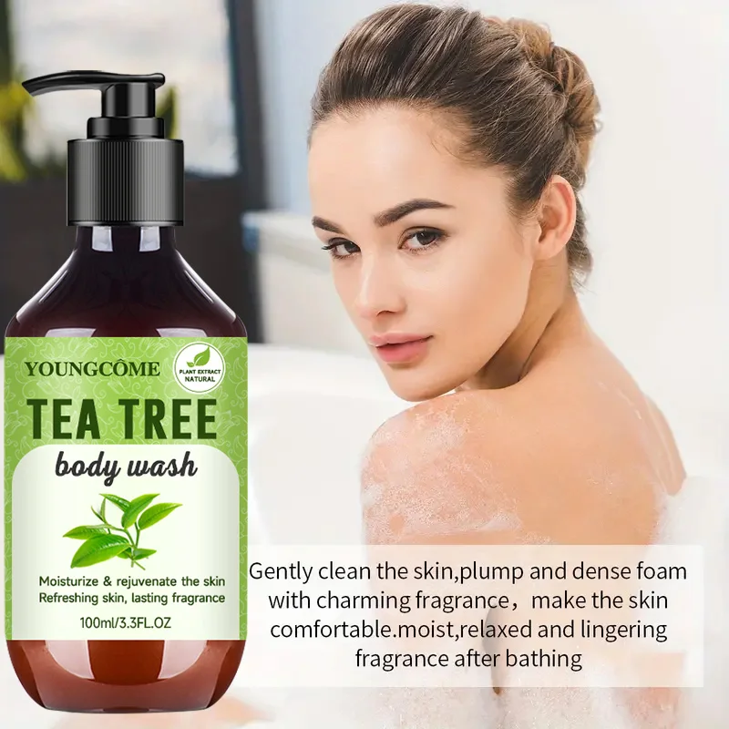 Organic Tea Tree Infusion Shower Gel Body Lotion Skin Beautifying Wash Bath Brightening Delicate Smooth Care Cream