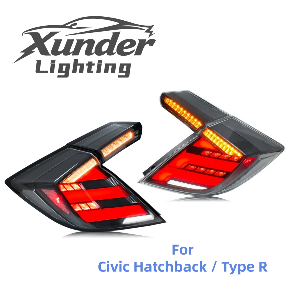 LED-Rückleuchten für Honda Civic Type-R 2017-2022 FC FK Klarglas-Leuchten-Set
