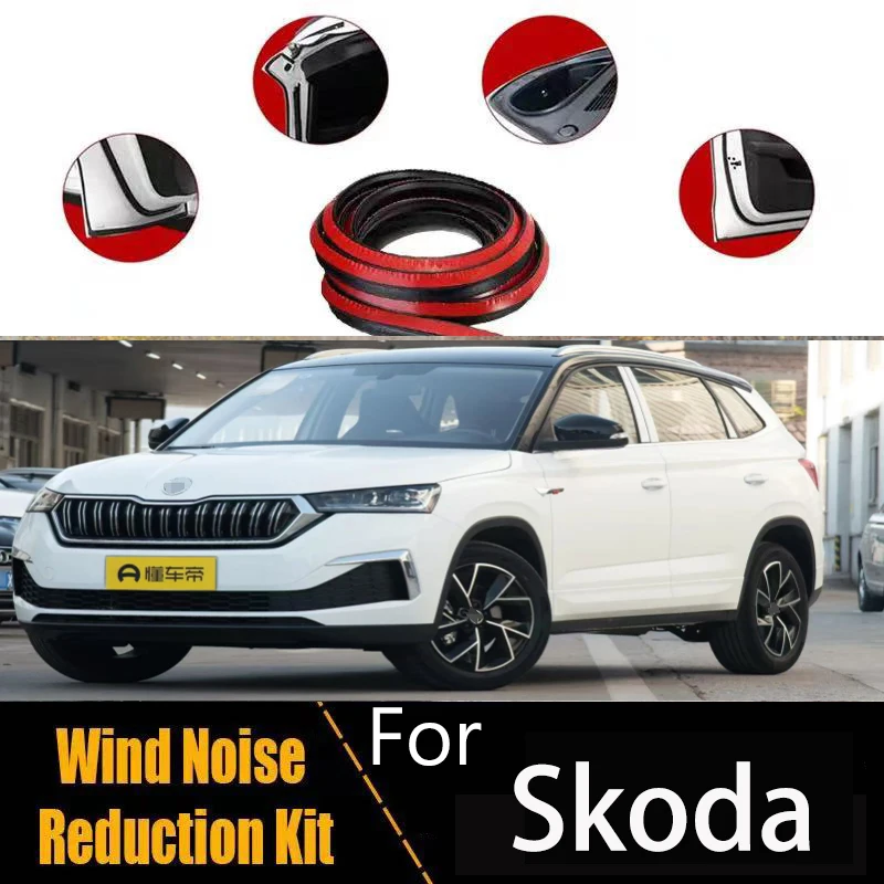 

Для Skoda Citigo FABIA FELICIA KAROQ OCTAVIA RAPID ROOMSTER SUPERB YETI Набор автомобильных уплотнительных лент, звукоизоляционные ленты для дверей