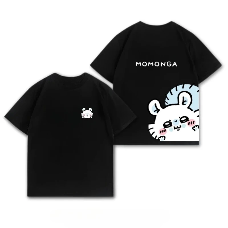 Chiikawa Cute Kawaii Anime Starry Tee Men's Women's Black Retro Cool Graphic Art Print Oversized Short Sleeve Streetwear Top