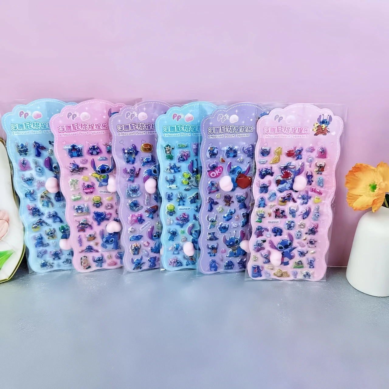 

Милый 3D-стикер с рельефом - Дисней Стич, мягкий, игровой, для снятия стресса - 3D-наклейка для телефона