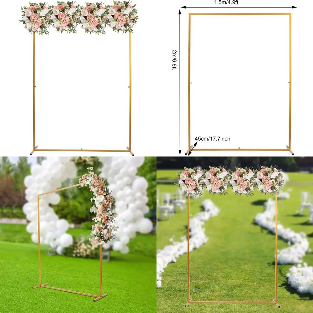 

Elegant Square Metal Garden Arch for Weddings, Quinceaneras, and Special Events