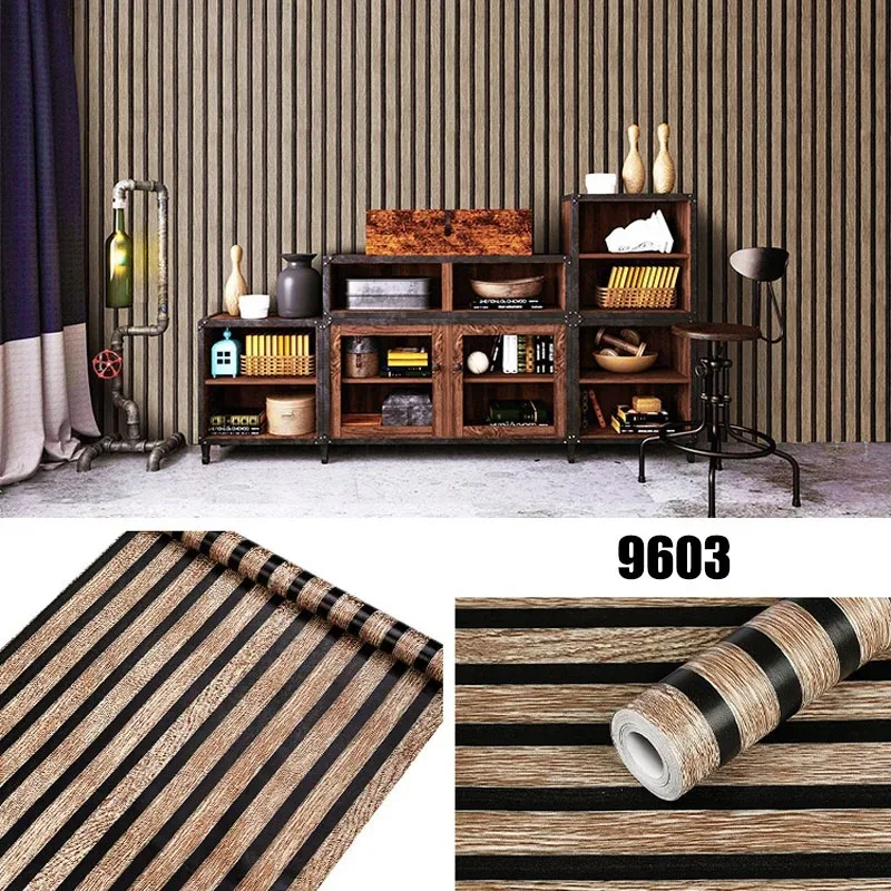 

1PC 45cm/17.72in Grid Stripes Peel and Stick Wallpaper Self Adhesive Wall Stickers Wallpapers Decor Room Decoration Sticker