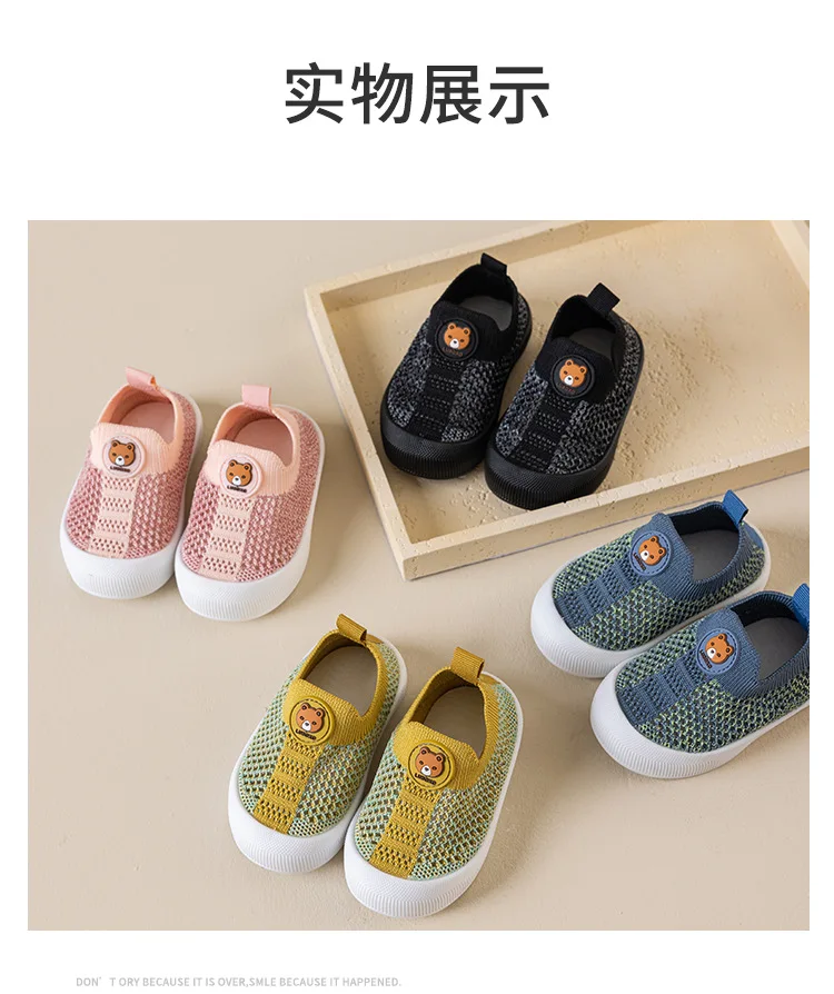 Baby-Lauflernschuhe mit Teddybär-Muster, weiche Sohle, rutschfeste Sandalen für Kinder, atmungsaktive Hohlschuhe für Frühling und Sommer – Detail 10