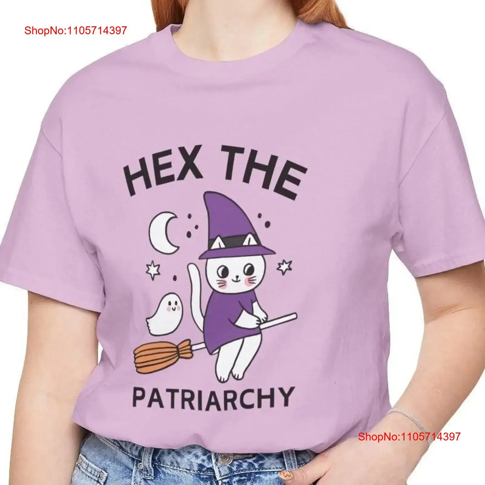 childless cat lady T Shirt liberal feminist ladies hex the patriarchy Halloween ghost spooky democrat vote women election