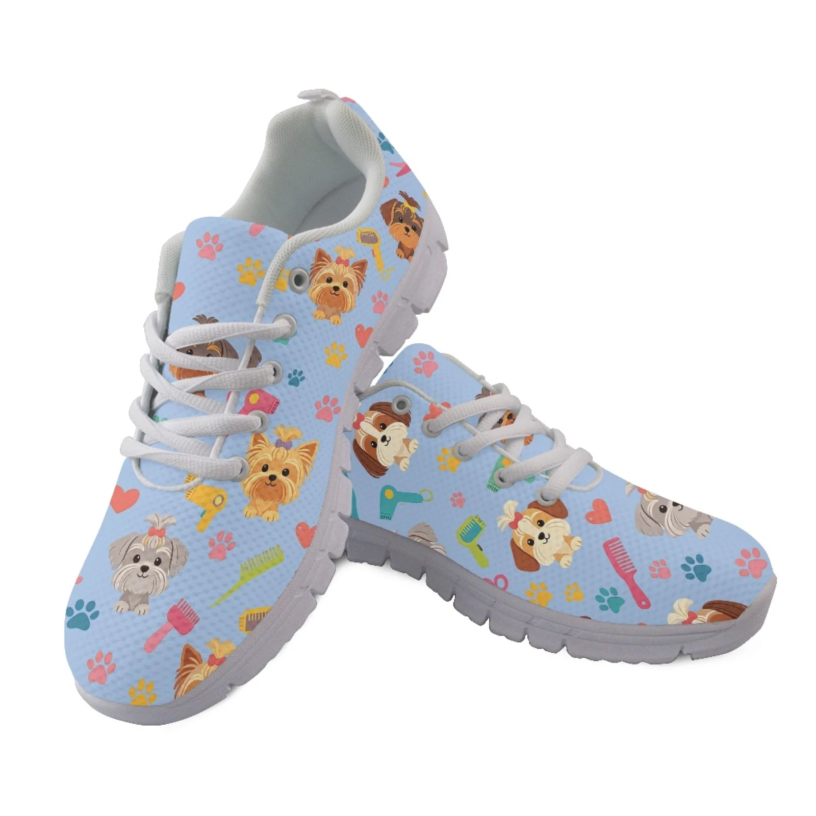 Coloranimal Cute Dog Grooming Lightweight Training Athletic Shoes for Women Mesh & EVA Sole Walking Shoes 2026 Trending