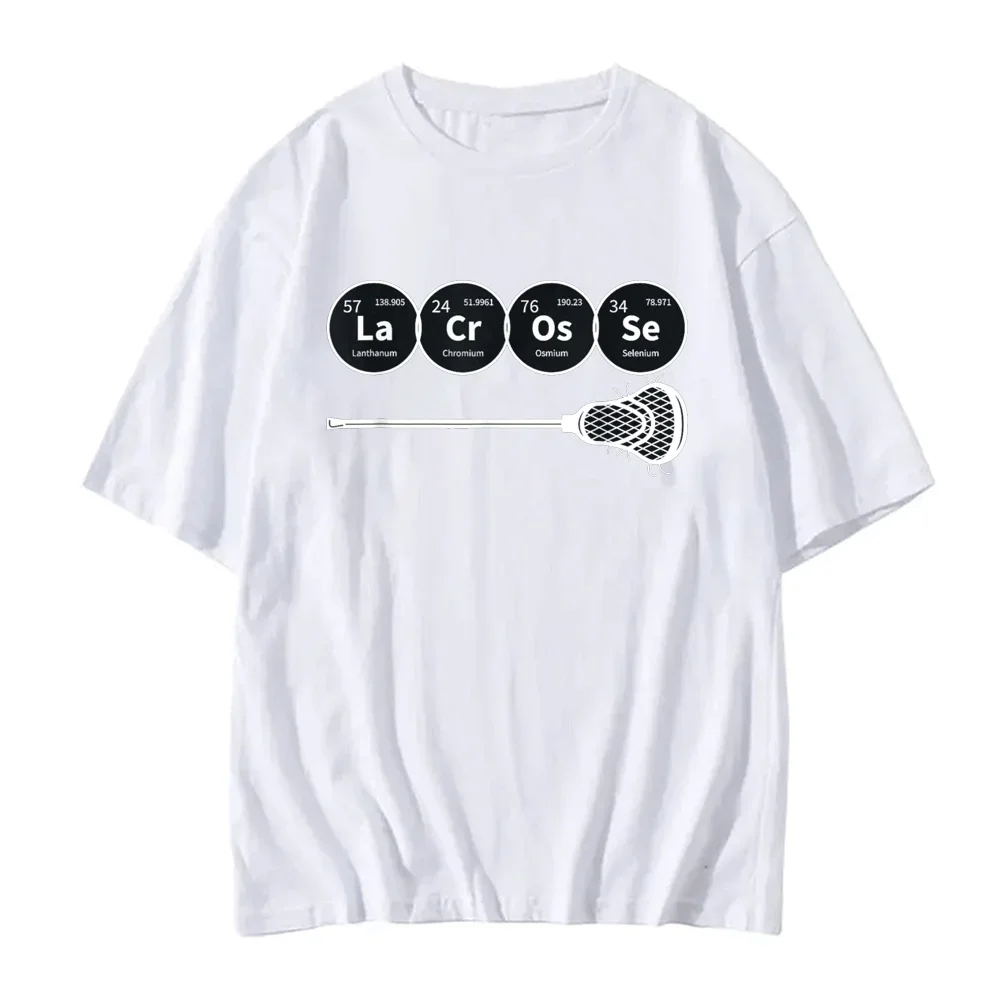 Lacrosse Periodic Table of Elements Chemistry Gift T-Shirt  Harajuku Streetwear Graphic T Shirts Mens Dunny Print T Shirts Tops