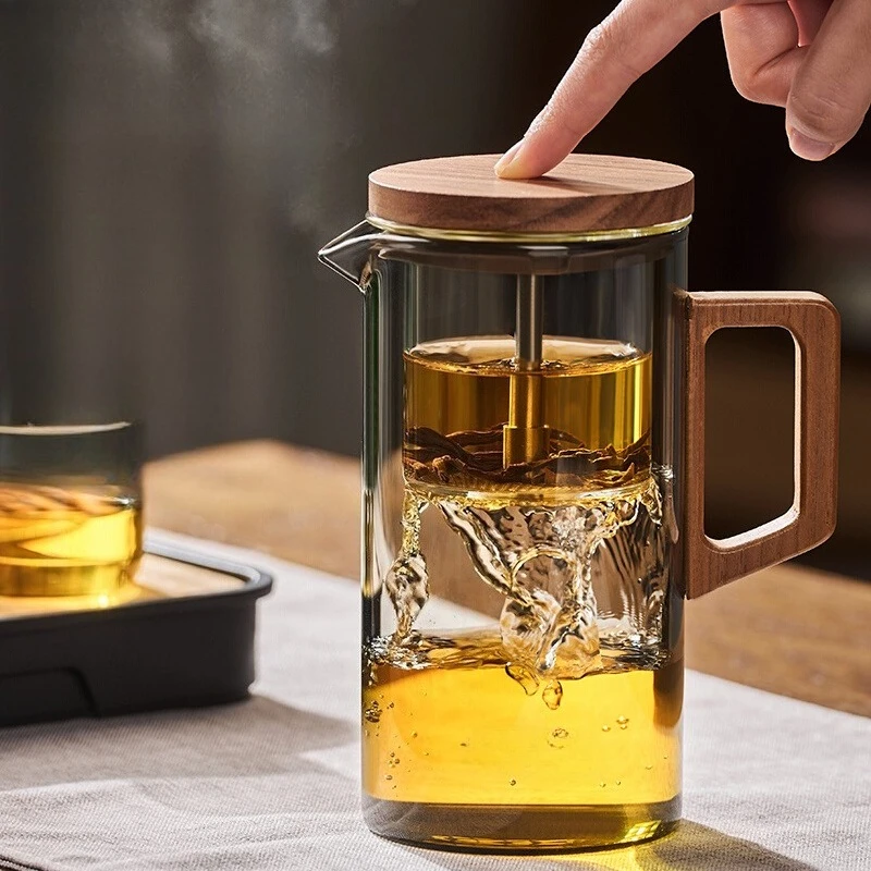 Heated Resistant Glass Tea Pot One-button Filtering Tea Separation Kettle Teapot With Infuser 500-750ml Coffee Kettle