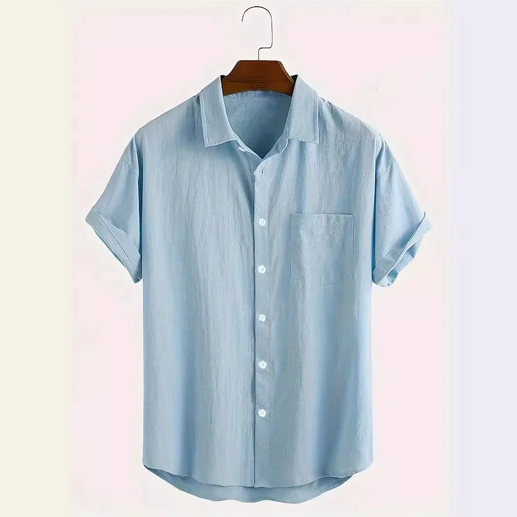 

Men's Totton And Linen Shirt Collar Thickened Autumn Winter Warm Placket Lapel Sleeveless Special Wide Fit Clothing