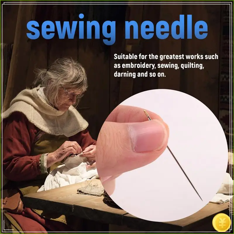 Self-Threading Needles,Sewing Needles For Hand Sewing,For The Elderly,Easy Side Threading Stitching Pins
