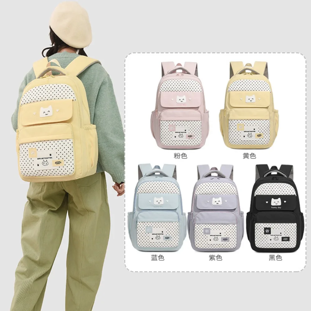

College Style Bag Female Junior High SchoolStudent Lightweight Large High Value Large Capacity Backpack Multifunctional