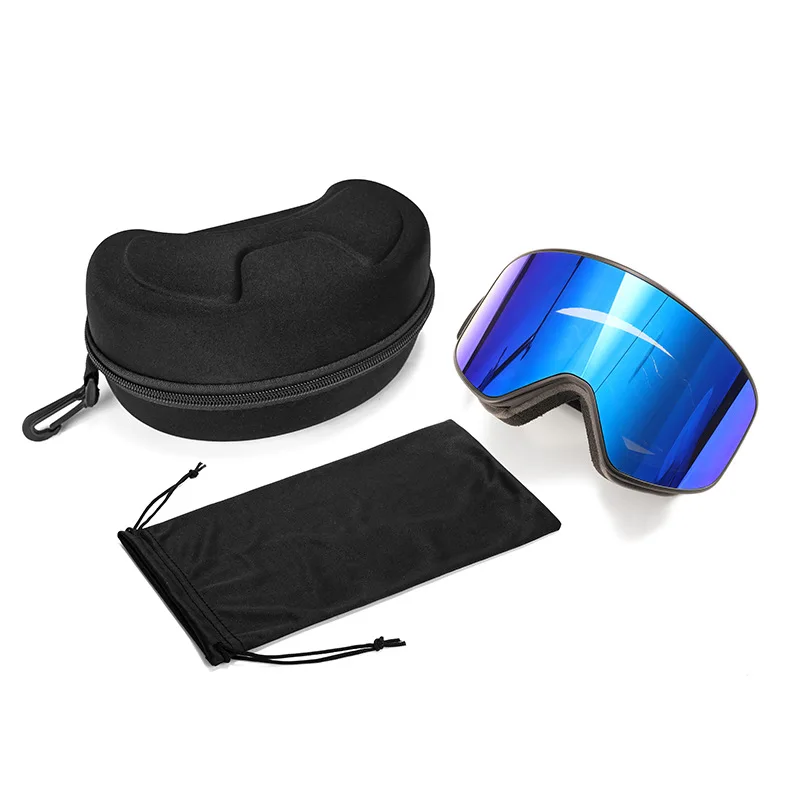 Magnetic Frame Ski Goggles Professional Anti-fog Dual Lenses Quick-release For Indoor Outdoor Sports Supplier