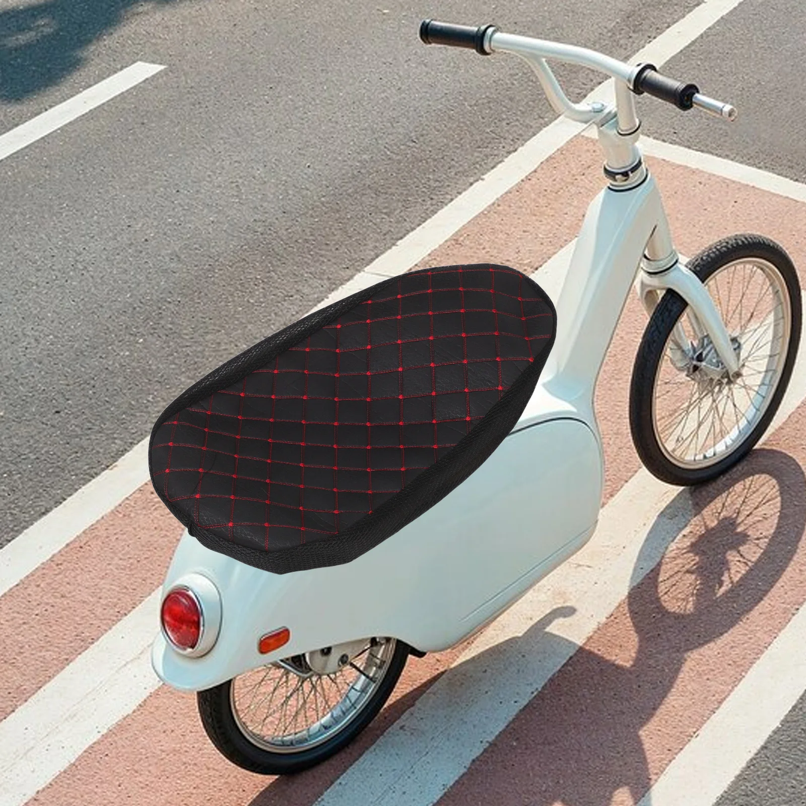 

1PC Motorcycle Cover Thickened Faux Cushion Sunproof Waterproof Bike Saddle Pad for Electric Scooter Dirtbike Protecting