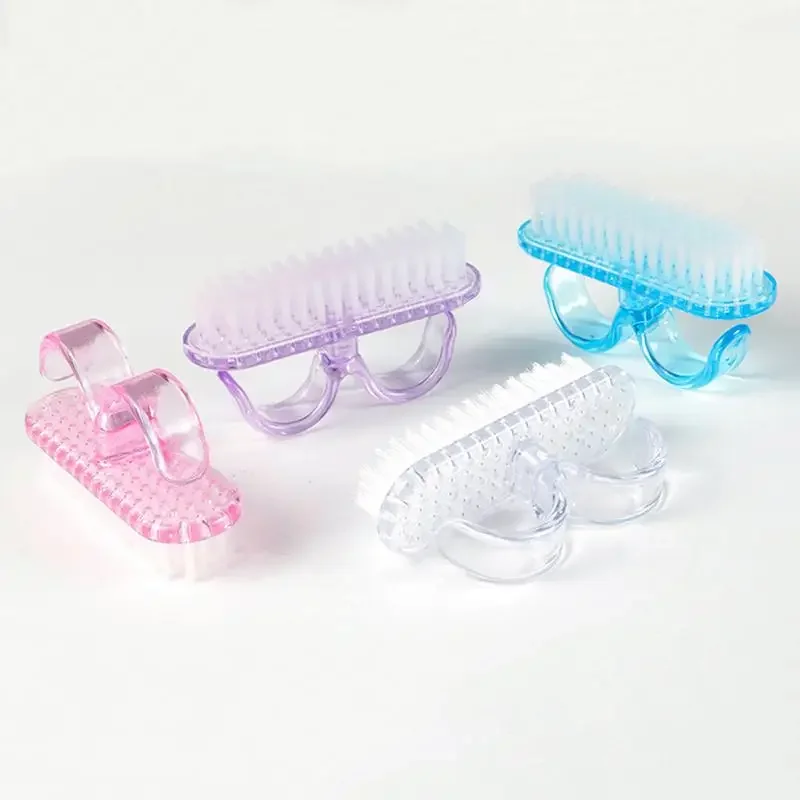 Nagel Reinigung Pinsel Nail art Kunststoff Weiche Entfernen Staub Reinigung Finger Pflege UV Gel Maniküre Pediküre Werkzeug Make-Up Pinsel Schrubben