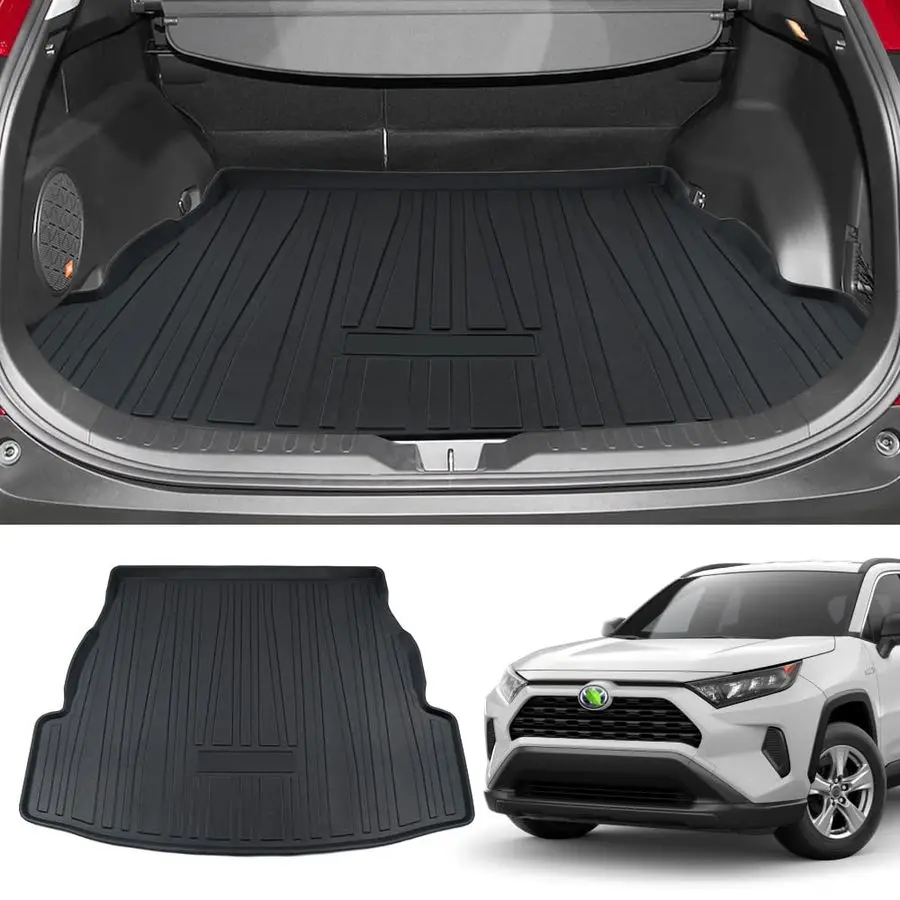 

Cargo Trunk Liner for 20192024 2025 Toyota RAV4 Accessories, All Weather HeavyDuty TPE Car Rear Truck Mat Cargo Protector