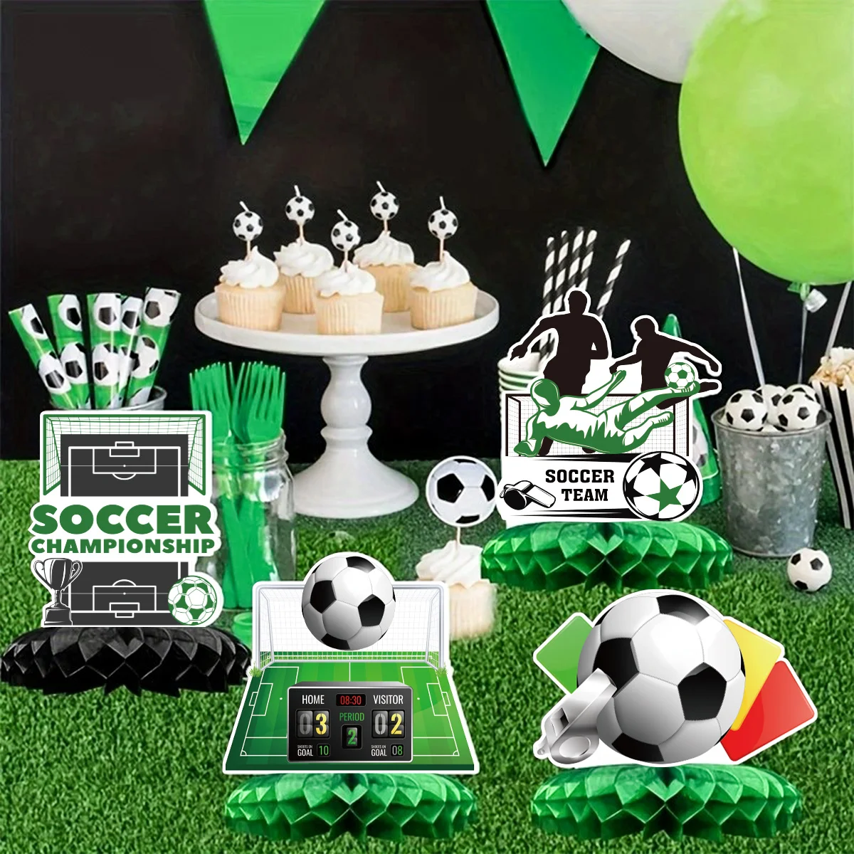 Soccer Birthday Honeycomb Centerpieces Football Birthday Party Decor Kids Game Sports Birthday Party Supplies Favors Baby Shower