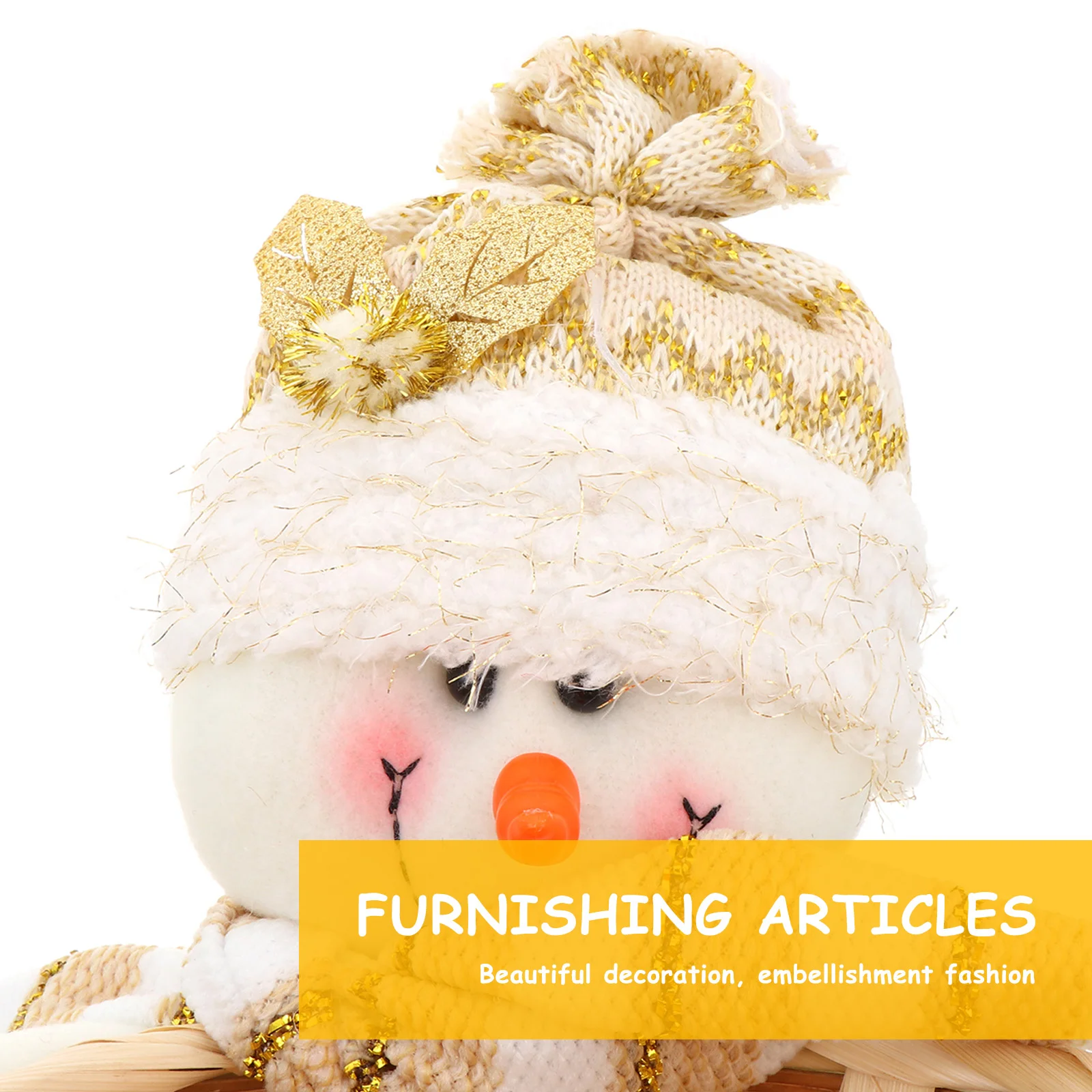 

1pc Christmas Snowman Candy Basket Quality Cloth Bamboo Kids Storage Container Party Table Decor Christmas Supplies Kitchen