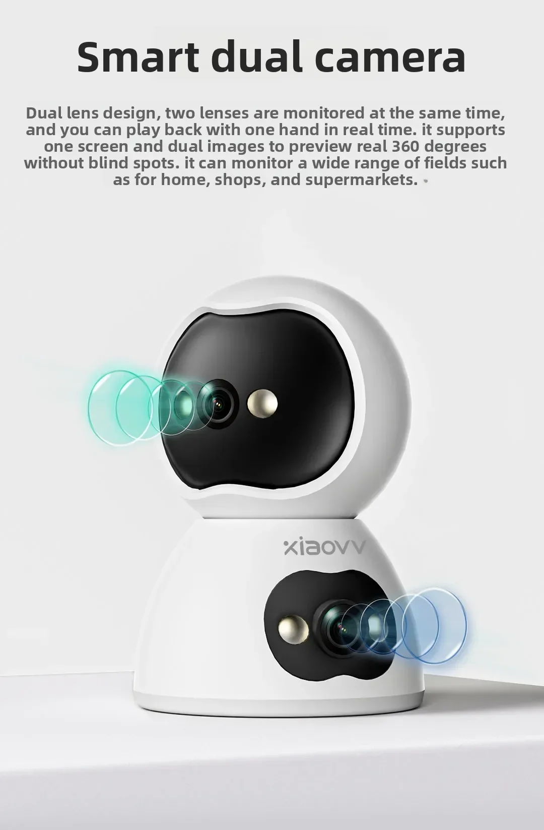 4MP Mini PTZ CMOS Security Camera Home Full Color Night Vision Motion Detection Two-Way Audio Cloud TF Card Storage