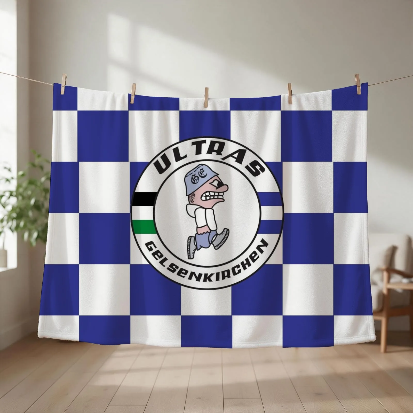 Ultras Gelsenkirchen Throw Blanket Nap Polar Kid'S Blankets For Baby Blankets