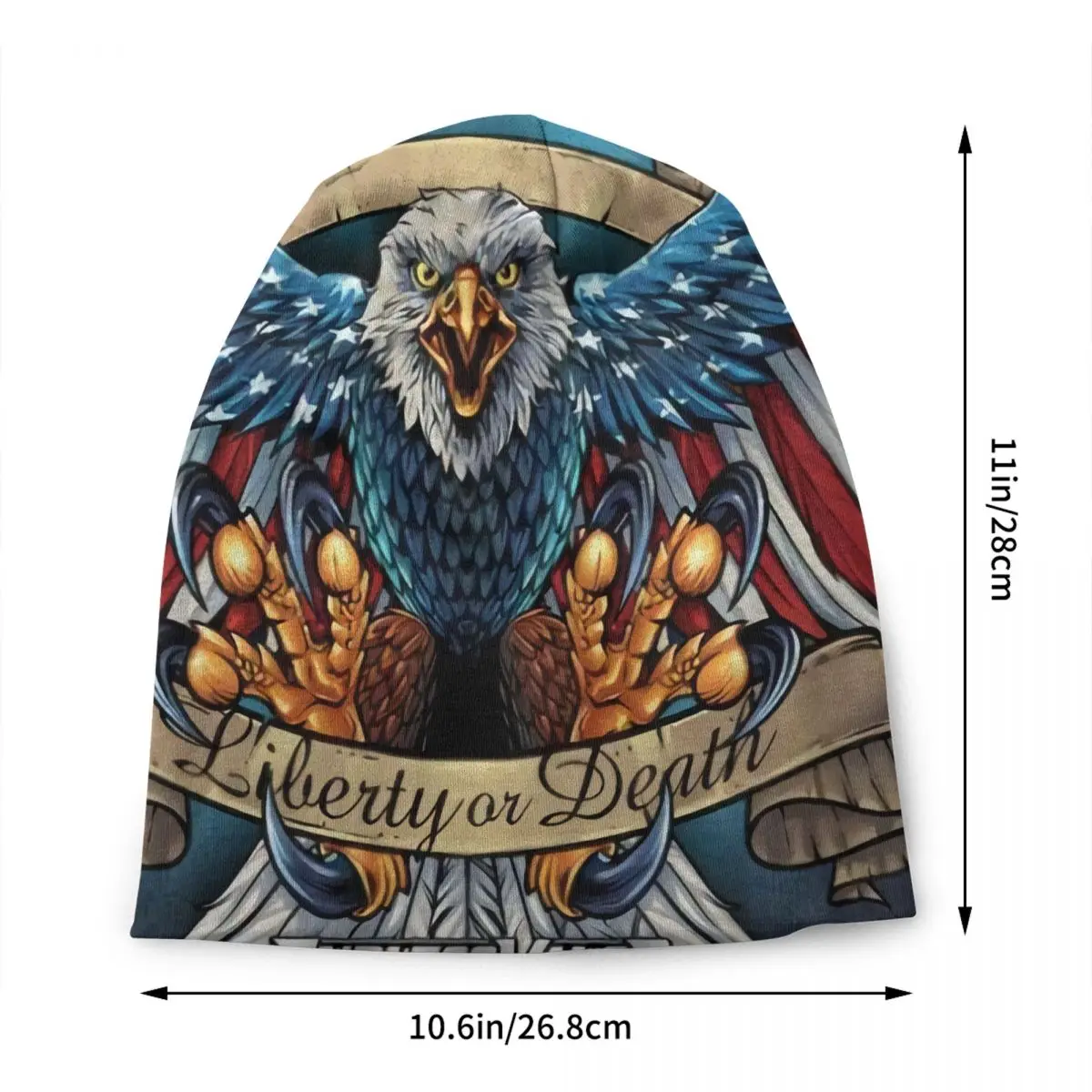 US Flag Wings Eagle Skullies Beanies Caps Winter Warm Knitted Hat Women Men Adult American Flag Bonnet Hats Outdoor Ski Cap