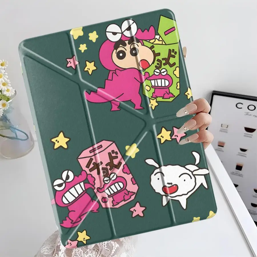 Etui na tablet z motywem anime Crayon Shin-Chan dla iPad Pro 11, 10, 9, 8, 7 generacji, 12.9 cala, Air 4, 5, M3, M2, 1, 2, M4, 11 cali, Pro 2025, Mini 6, 7 — zdjęcie produktu 3