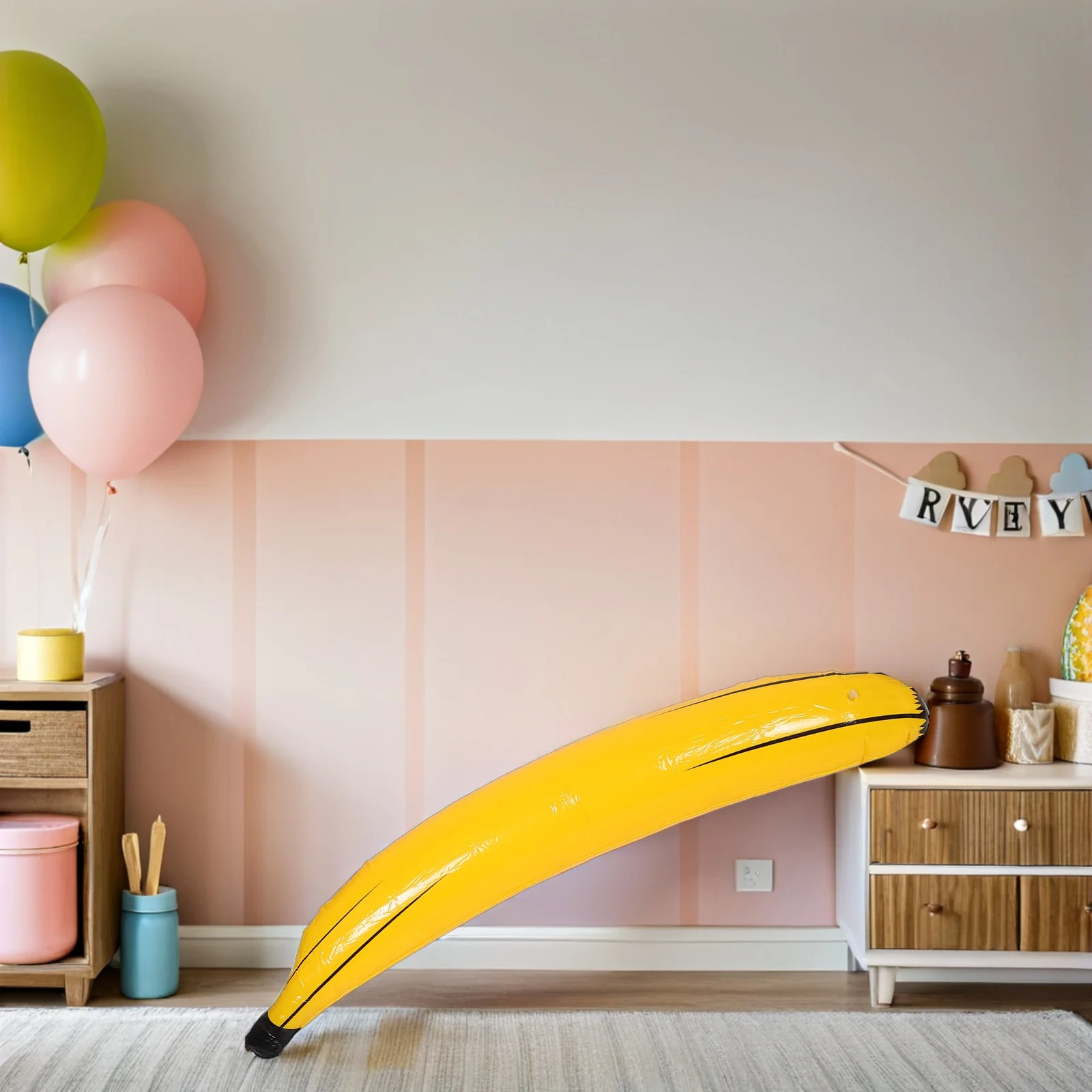 Banane gonflable Jumbo en PVC solide, étanche, grande banane pour cadeaux de fête, événements de plein air, décorations de piscine flottantes