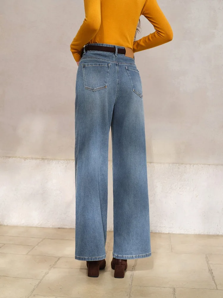 Jeans de Pierna Recta para Mujer, Estilo Americano Vintage, Corte Holgado, Ajustado, Pantalones de Mezclilla Cortos, Ropa Casual Diaria, Estilo Urbano